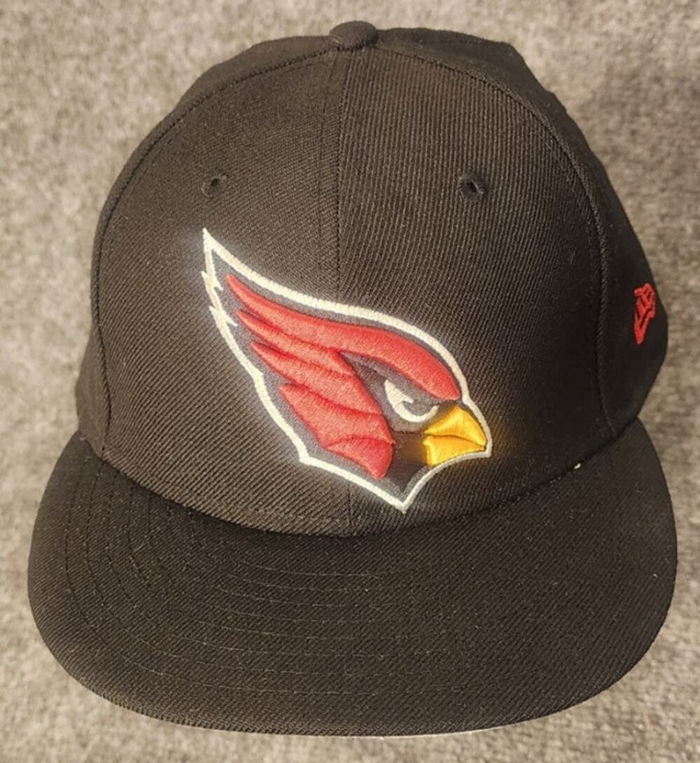 New Era NFL Arizona Cardinals Snapback Hat Cap Mens Adjustable Black Red- size 8